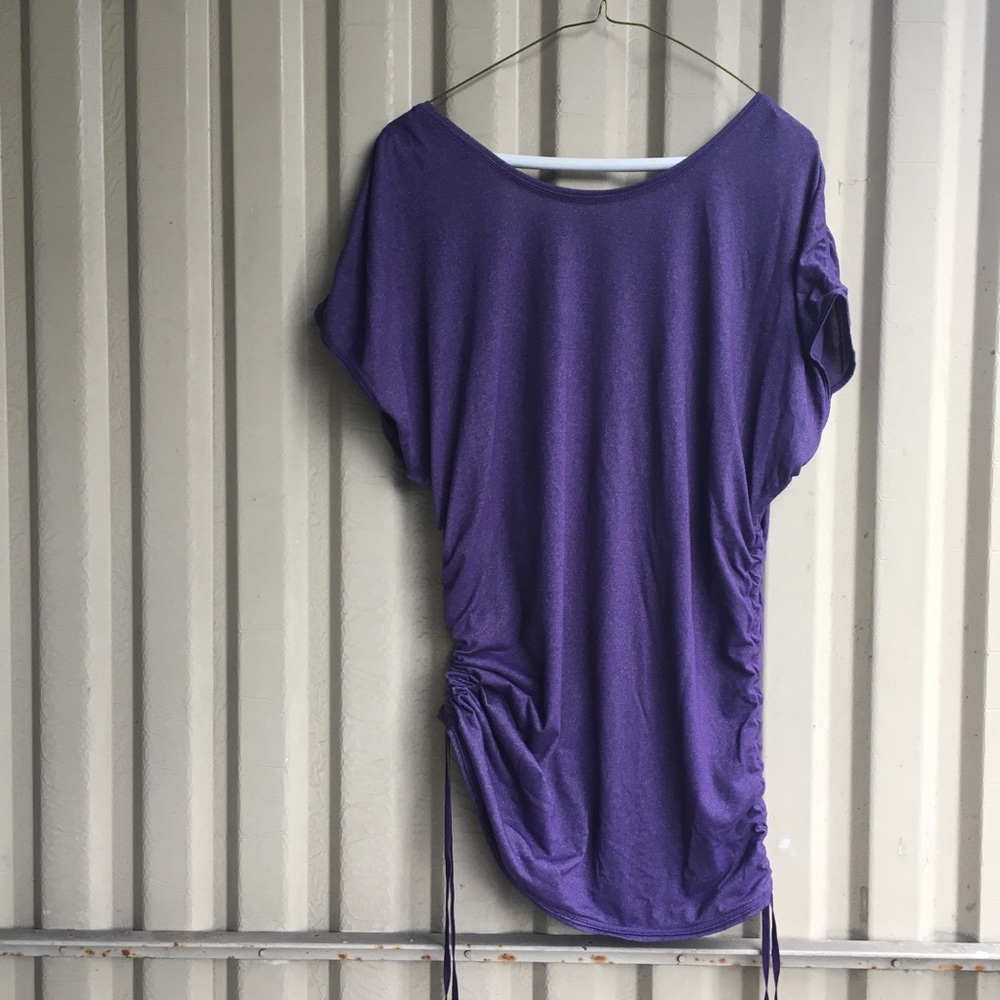 Lululemon Purple Tunic Shirt with Drawstring Sides
